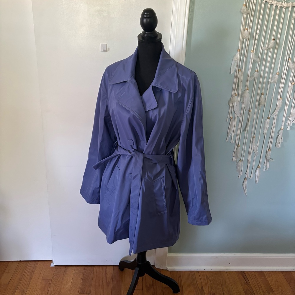 Stylish Fuda Purple Trench Coat